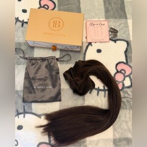 BOMBAY Brown Clip-In Hair Extensions - Dark Brown (2A) 220g 22inch